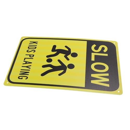 LIFKOME Warnschild Metall Verkehrsschild Achtung Langsames Fahren Verkehrssicherheit Robust und Langlebig für Straße Kinderspielbereich Außenbereich LIFKOME Warnschild Metall Verkehrsschild Achtung Langsames Fahren Verkehrssicherheit Robust und Langlebig für Straße Kinderspielbereich Außenbereich von LIFKOME
