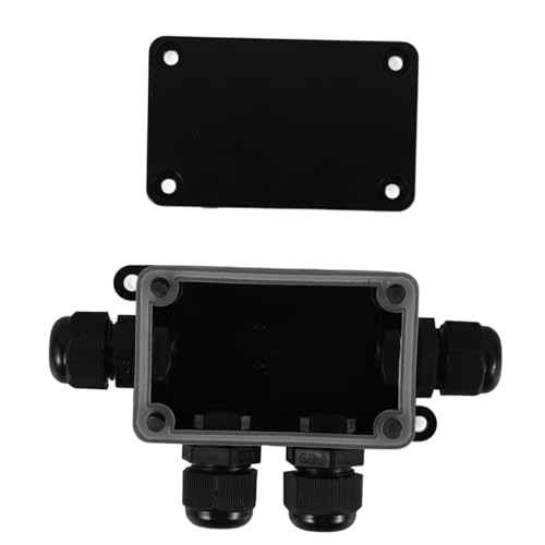 LIFKOME Wasserdichte Outdoor Abzweigdose mit Schutz Wetterfeste Verteilerbox aus Kunststoff Elektrischer Verteilerdose für Gartenlampen und Verlängerungskabel Einfache Installation und von LIFKOME