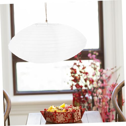 LIFKOME Wasserdichter Weißer Stoff lampion Ovaler Lampenschirm für Innen und Außen Wetterfeste Laterne mit Weichem Licht Einfache Montage Dekorative Festivalbeleuchtung LIFKOME Wasserdichter Weißer Stoff lampion Ovaler Lampenschirm für Innen und Außen Wetterfeste Laterne mit Weichem Licht Einfache Montage Dekorative Festivalbeleuchtung von LIFKOME