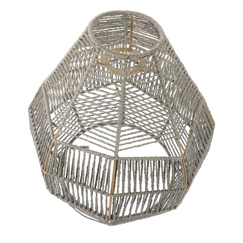 LIFKOME Wiederverwendbarer Gewebter Lampenschirm aus Papierseil Rustikaler Deckenlampen abdeckung für Restaurant Bar und Wohnraum Stabile Verarbeitung Dekoratives DIY licht von LIFKOME