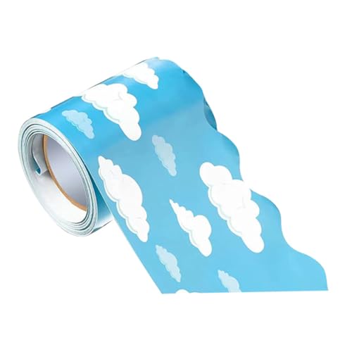 LIFKOME Wolkenmuster Pinnwand Border Trim Selbstklebendes Dekopapier für Klassenzimmer und Austauschbare Bordüre zur Gestaltung von LIFKOME Wolkenmuster Pinnwand Border Trim Selbstklebendes Dekopapier für Klassenzimmer und Austauschbare Bordüre zur Gestaltung von von LIFKOME