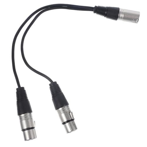 LIFKOME Xlr Splitterkabel Schwarz Zinklegierung Professionelles Audio Kabel Symmetrisch Geschirmt Mikrofon Lautsprecher Verbindung von LIFKOME