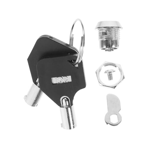 LIFKOME Zinklegierung Schrankschloss Einbauschloss mit Tiefem Gewinde für Aktenschrank Verteilerschrank Korrosionsbeständig und Sicher für Büro und Haushalt von LIFKOME