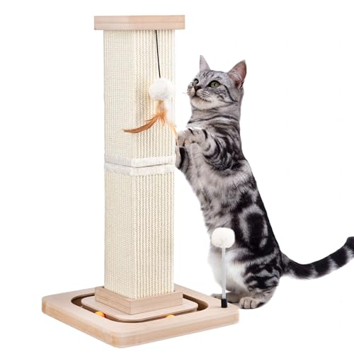 LIFLIX Kratzstamm für Katzen, 67cm Kratzsäule mit Interaktivem Katzenspielzeug, Sisal Kratzbaum mit Hänge- und Trackbällen, Katzen Kratzmöbel LIFLIX Kratzstamm für Katzen, 67cm Kratzsäule mit Interaktivem Katzenspielzeug, Sisal Kratzbaum mit Hänge- und Trackbällen, Katzen Kratzmöbel von LIFLIX