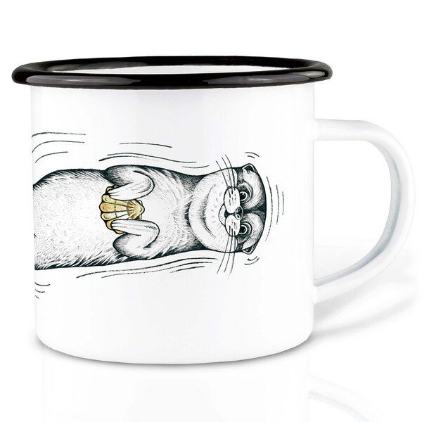 Emailletasse »Muschelotter« von LIGARTI | 300 oder 500 ml | handveredelt in Deutschland | Cup, Kaffeetasse, Emaillebecher, Camping Becher Emailletasse »Muschelotter« von LIGARTI | 300 oder 500 ml | handveredelt in Deutschland | Cup, Kaffeetasse, Emaillebecher, Camping Becher von LIGARTI