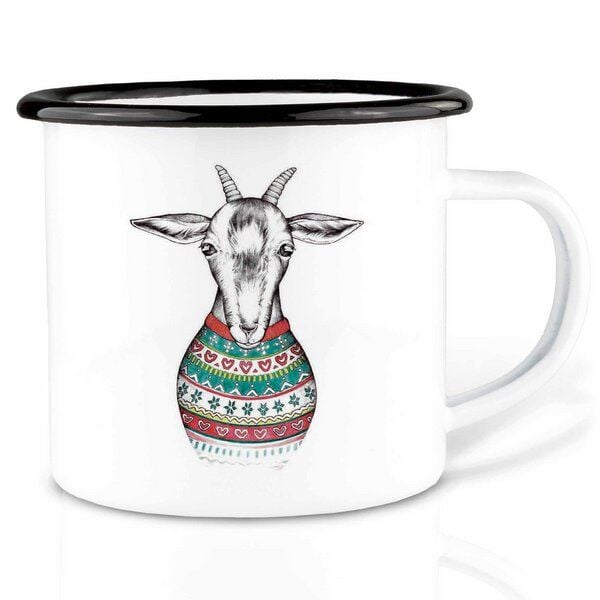 Emailletasse »Reinhold« von LIGARTI | 300 oder 500 ml | handveredelt in Deutschland | Cup, Kaffeetasse, Emaillebecher, Camping Becher von LIGARTI