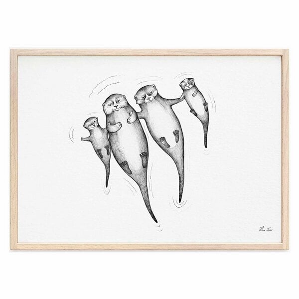 Kunstdruck »Die Otters« von LIGARTI | A4, A3 oder A2 | Wandbild | Poster | Kunst von LIGARTI
