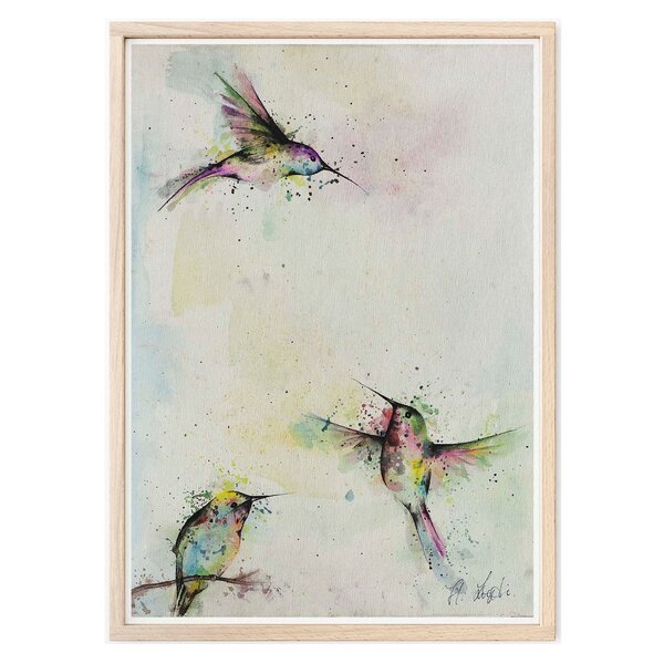 Kunstdruck »Drei Kolibris« von LIGARTI | A4 oder A3 | Wandbild | Poster | Kunst von LIGARTI