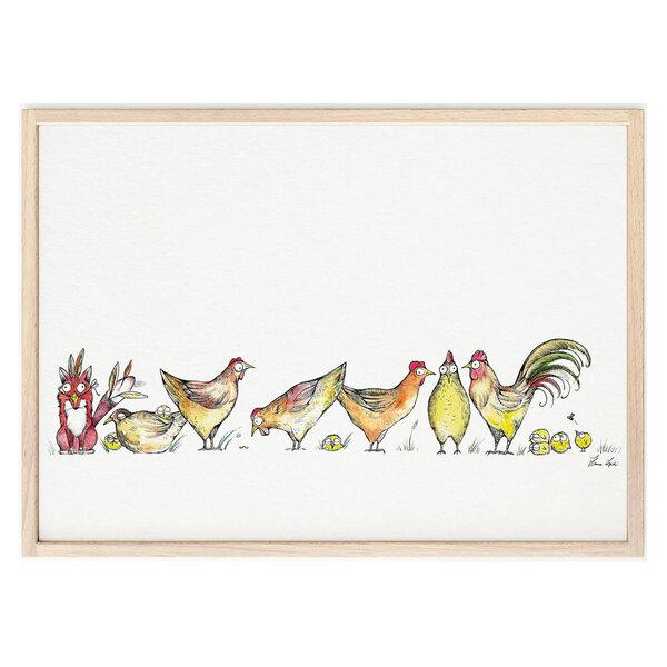 Kunstdruck »Fuchs im Hühnerpelz« von LIGARTI | A4, A3 oder A2 | Wandbild | Poster | Kunst von LIGARTI