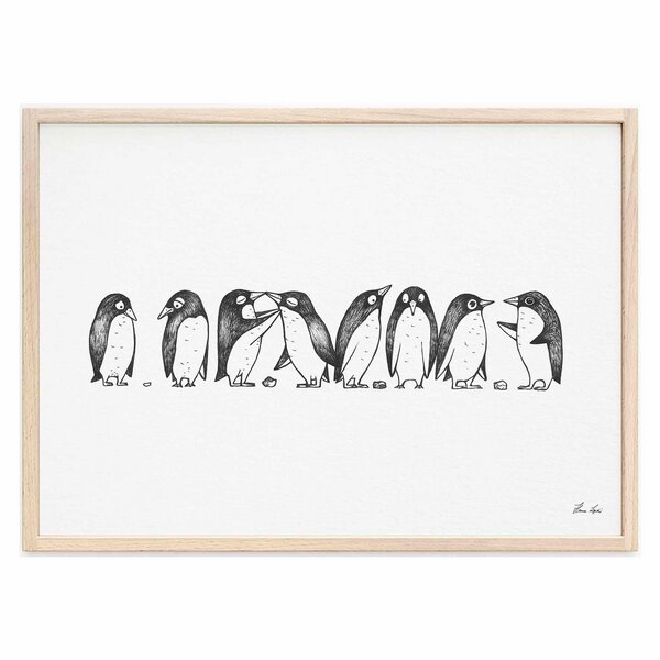 Kunstdruck »Pinguin Lovestory« von LIGARTI | A4, A3 oder A2 | Wandbild | Poster | Kunst von LIGARTI