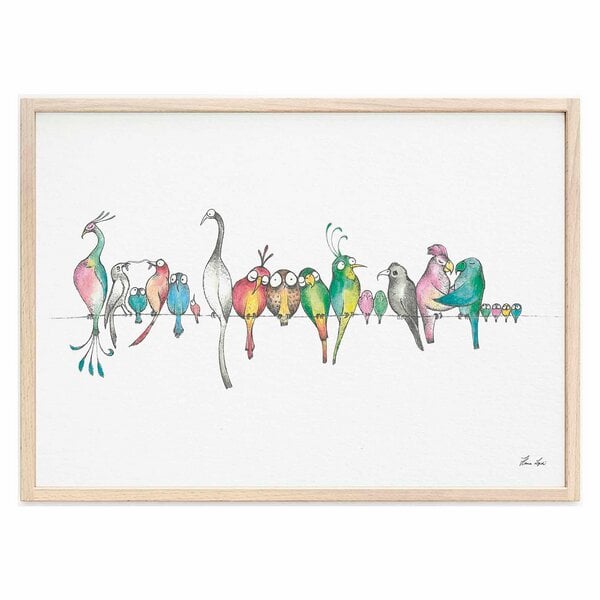 Kunstdruck »Vogelparade« von LIGARTI | A4, A3 oder A2 | Wandbild | Poster | Kunst von LIGARTI