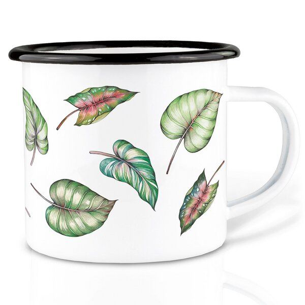 LIGARTI Emaille Tasse – Blätter LIGARTI Emaille Tasse – Blätter von LIGARTI