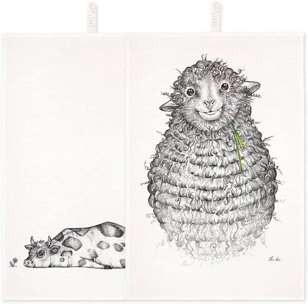 LIGARTI Geschirrtuch-Set – Bauernhof von LIGARTI