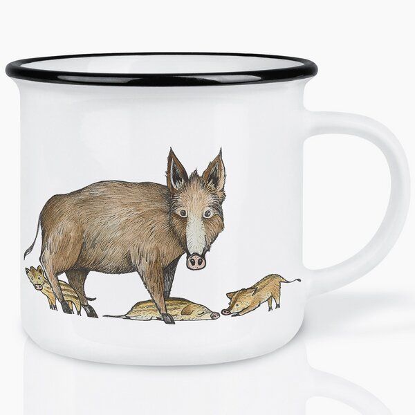 LIGARTI Keramiktasse – Wildschweinfamilie von LIGARTI