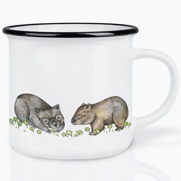 LIGARTI Keramiktasse – Wombats im Klee LIGARTI Keramiktasse – Wombats im Klee von LIGARTI
