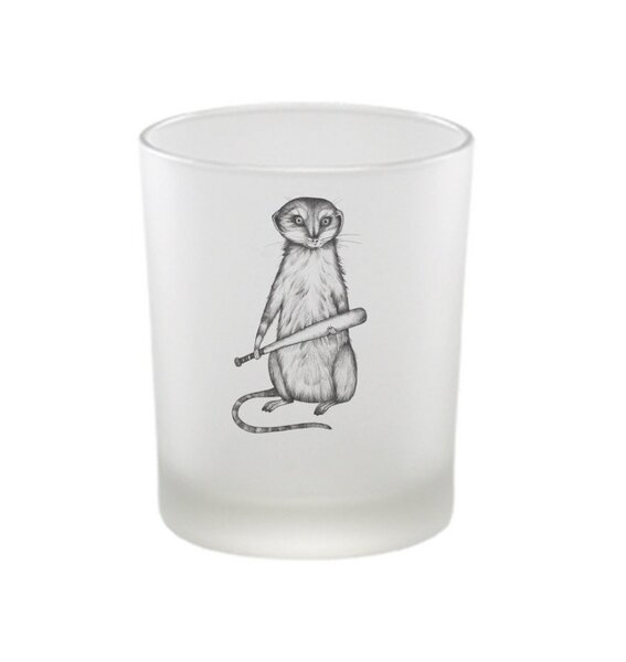 Windlicht »Hitman Harry« von LIGARTI | handbedrucktes Teelicht | Kerzenhalter | Kerzenglas von LIGARTI