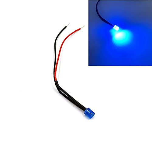 20 Stück 5 Mm Vorverdrahtete Flat Top Weitwinkel-LEDs 3 V-220 V Ultrahelle LED-Leuchtdioden-Birnenlichter Weiß Blau Gelb Grün Rot,Blau,12V von LIGHBIB