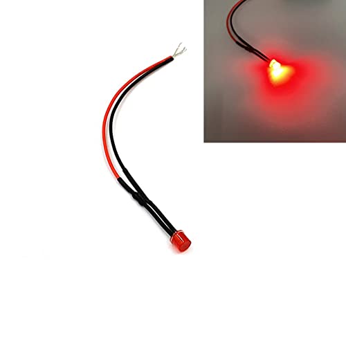 20 Stück 5 Mm Vorverdrahtete Flat Top Weitwinkel-LEDs 3 V-220 V Ultrahelle LED-Leuchtdioden-Birnenlichter Weiß Blau Gelb Grün Rot,Rot,24V von LIGHBIB