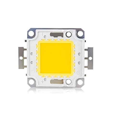 LIGHBIB 1 Stück High Power LED COB Chip 10 Watt 20 Watt 30 Watt 50 Watt 100 Watt 9-12 V 30-36 V Perlen Für DIY LED Flutlicht Scheinwerfer Reparatur Teile,Weiß,9-12V 10W von LIGHBIB