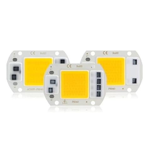 LIGHBIB COB LED Chip AC 220V 110V 50W 30W 20W Diode Rechteckige Matrix DIY Scheinwerfer Flutlicht Reparatur Teile Keine Notwendigkeit Treiber,Warmweiß 220 W,30w 3St von LIGHBIB