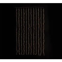 Light Creations - Cascade Light led - 1.5 x 2.5 m - 286 LEDs - Warmweiß - transparentes Kabel - Modulator - 24 v von LIGHT CREATIONS