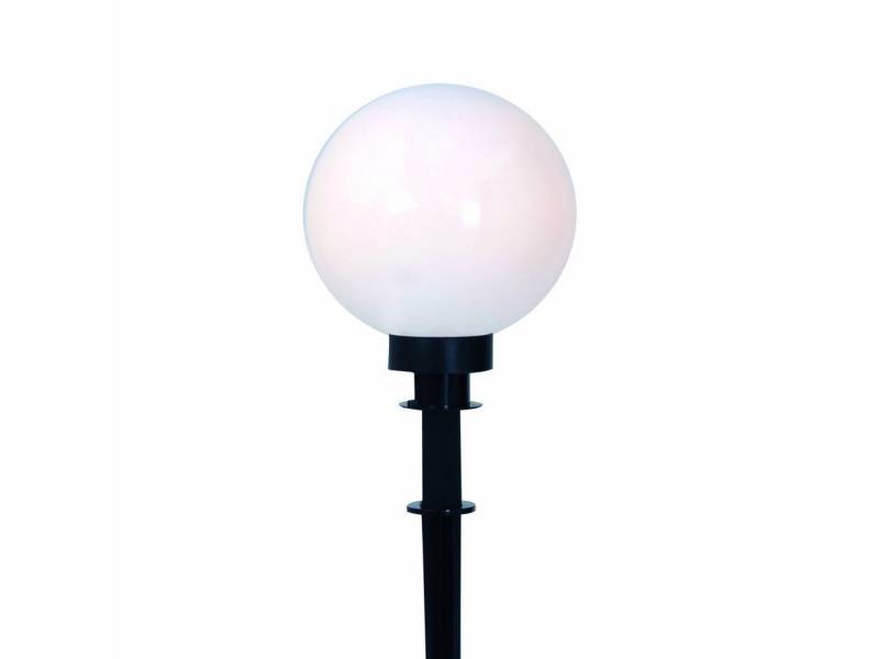 LIGHT&MORE Kugelleuchte Light & More Kugelerdspieß Ball schwarz-weiß, Inkl. Leuchtmittel, Nicht dimmbar nicht Smart Home-fähig ohne Bewegungsmelder von LIGHT&MORE