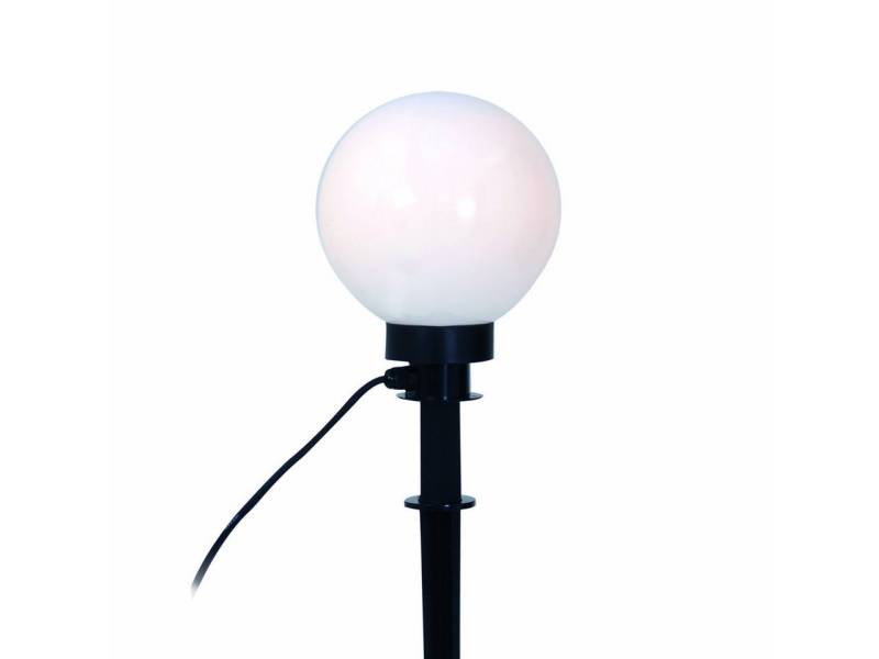 LIGHT&MORE Kugelleuchte Light & More Kugelerdspieß Ball weiß, Inkl. Leuchtmittel, Nicht dimmbar nicht Smart Home-fähig ohne Bewegungsmelder von LIGHT&MORE