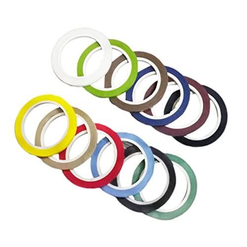LIGHTAOTAO 12 Rollen Washi Klebebänder Soliden Farben Dünne Selbstklebende DIY Papiertapes für Scrapbooking Journaling und Verpackungen Gemischte Farben von LIGHTAOTAO