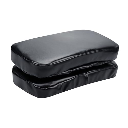 LIGHTAOTAO 2 Stück Memory Foam Armlehnenpolster Elastische Abdeckung für Stuhl Ellbogenstützkissen für Zuhause und Büro Schwarz von LIGHTAOTAO
