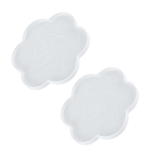 LIGHTAOTAO 2 Stück Silikonform Untersetzer für DIY Epoxidharz Gießen Flexible Silikonform für Runde und Quadratische Cup Coaster für Kreative Tischmatten und Bastelprojekte von LIGHTAOTAO