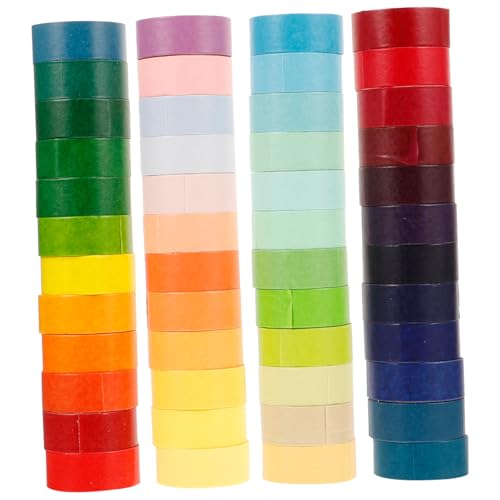 LIGHTAOTAO 48 Rollen Washi Tape Bunte DIY Scrapbook Klebebänder Mehrfarbiges Masking Tape für Planer Dekoration Basteln Geschenkverpackung von LIGHTAOTAO