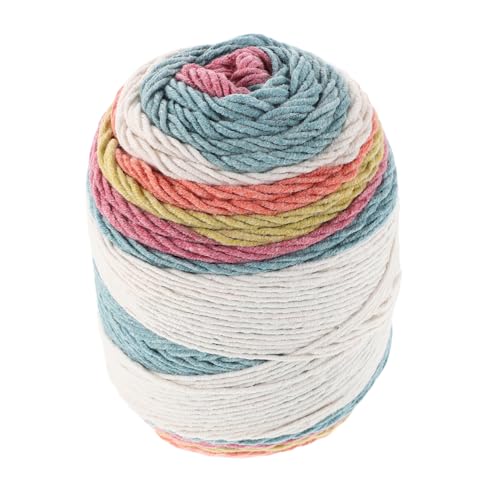 LIGHTAOTAO Regenbogenfarbenes Weiches Fädiges Strickgarn aus Milchbaumwolle Pillingresistent für DIY Schals Decken Kissen Taschen Vielseitig Einsetzbar für Anfänger und Handarbeitsprojekte von LIGHTAOTAO