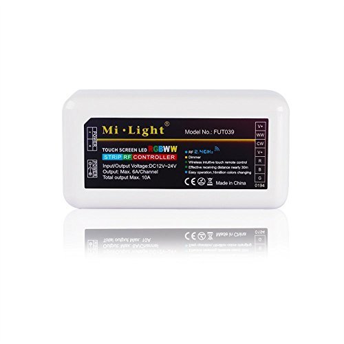 LIGHTEU®, RGB + CCT (RGBWW) Steuerpult-drahtloses WiFi Steuerbaustein-LED-Steuerpult Wlan 2.4G RGB Steuerpult für (RGBW CCT) LED-Lichtstreifen streichen die Dachfenster, die Helligkeitsfarbe justieren von lighteu