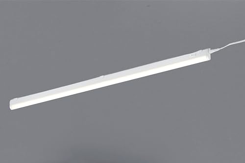 lightling Richard LED Unterbauleuchte Schrankleuchte Küchenleuchte, Einbauleuchte in Kunststoff weiß, Leuchtstreifen 84 cm, Kippschalter, 12 Watt von lightling