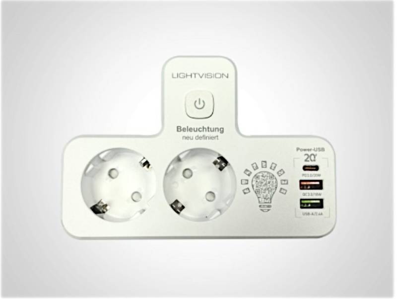 LIGHTVISION Vision Mehrfachsteckdose mit USB-Anschluß Mehrfachsteckdose LIGHTVISION Vision Mehrfachsteckdose mit USB-Anschluß Mehrfachsteckdose von LIGHTVISION