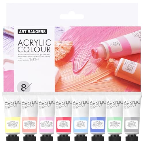 LIGHTWISH Acrylfarbe, 8 Farben x 22 ml Tuben-Set, reichhaltige Pigmente, lichtecht, ungiftige Farben für Erwachsene, Künstler, Studenten, Kunstbedarf zum Malen – Macarons LIGHTWISH Acrylfarbe, 8 Farben x 22 ml Tuben-Set, reichhaltige Pigmente, lichtecht, ungiftige Farben für Erwachsene, Künstler, Studenten, Kunstbedarf zum Malen – Macarons von LIGHTWISH