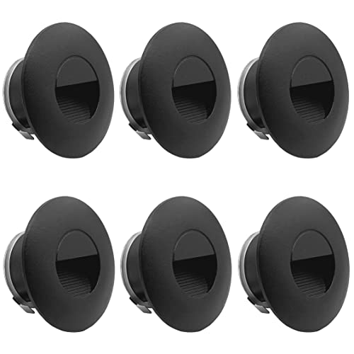 LIGHTWORLD24 LED Treppen-leuchte Wand-einbauleuchte Einbaustrahler Stufen-beleuchtung außen innen Wandleuchte Licht IP65 230V 2 Watt 180LM Schwarz 6 Stück von LIGHTWORLD24 Welt der Lichter
