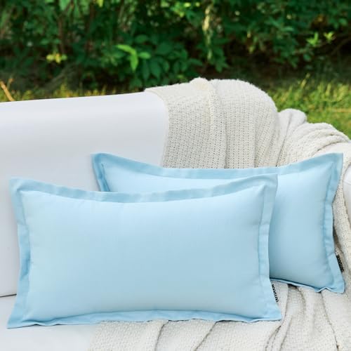 LIGICKY 2er Set Wasserdichten Kissenbezug Außenbereich Dekorative Blau Zierkissenbezüge Rechteckiges Lendenkissen Kissenbezüge Deko Kissen für Wohnzimmer Couch Auto, 30 x 50 cm LIGICKY 2er Set Wasserdichten Kissenbezug Außenbereich Dekorative Blau Zierkissenbezüge Rechteckiges Lendenkissen Kissenbezüge Deko Kissen für Wohnzimmer Couch Auto, 30 x 50 cm von LIGICKY