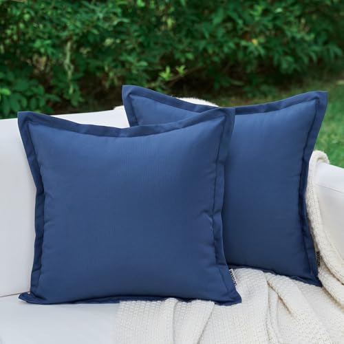 LIGICKY 2er Set Wasserdichten Kissenbezug Außenbereich Dekorative Marineblau Zierkissenbezüge Quadratische Kissenbezüge Deko Kissen 50 x 50 cm LIGICKY 2er Set Wasserdichten Kissenbezug Außenbereich Dekorative Marineblau Zierkissenbezüge Quadratische Kissenbezüge Deko Kissen 50 x 50 cm von LIGICKY