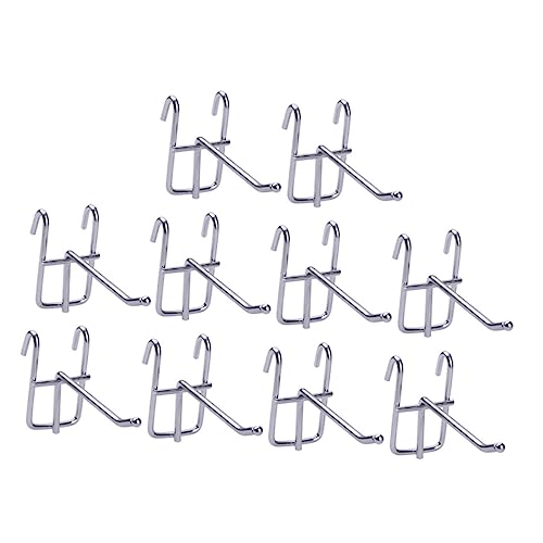 LIGIGWASH 10 Stück Metall Haken für Supermarktregale Robuste Display Haken für Warenpräsentation Installieren für Lochwände und Regalsysteme von LIGIGWASH