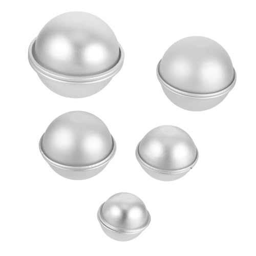 LIGIGWASH 10 Stück Teiliges Aluminium Halbkugel Backform Langlebige Vielseitige Tortenform für Halbrunde Kuchen für Anfänger Partys und Handgemachte Seifen Stabiles Backzubehör für Küche von LIGIGWASH