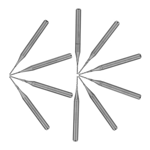 LIGIGWASH 10 Stück Teiliges Cnc Fräserbits Wolframstahl mit Schaft Präzise Fräswerkzeuge für Pcb Holz und Metallgravur Kompatibel mit Fräs Gravurmaschinen von LIGIGWASH