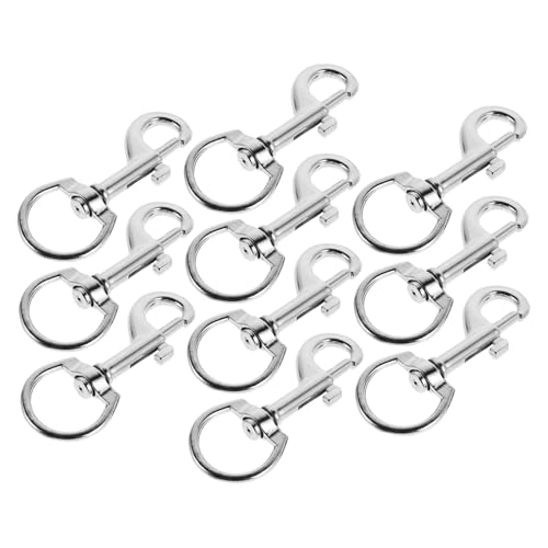 LIGIGWASH 10 Stück Teiliges Drehbare Fischmaul schlüsselclips aus Zinklegierung Vielseitige Karabinerhaken für Taschengurt Koffer Schlüsselbund Praktische Metallhaken für Reisen und Alltag LIGIGWASH 10 Stück Teiliges Drehbare Fischmaul schlüsselclips aus Zinklegierung Vielseitige Karabinerhaken für Taschengurt Koffer Schlüsselbund Praktische Metallhaken für Reisen und Alltag von LIGIGWASH