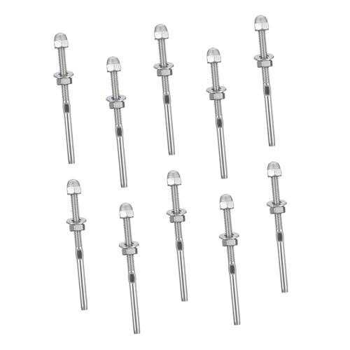 LIGIGWASH 10 Stück Teiliges Edelstahl Swage Drahtseilspanner Robuster Kabelspanner für Treppengeländer Installieren Korrosionsbeständig Geeignet für Innen und Außenbereich LIGIGWASH 10 Stück Teiliges Edelstahl Swage Drahtseilspanner Robuster Kabelspanner für Treppengeländer Installieren Korrosionsbeständig Geeignet für Innen und Außenbereich von LIGIGWASH