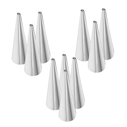 LIGIGWASH 10 Stück Teiliges Sahnehorn Backformen Konische Croissant Backmoldes Langlebig Wiederverwendbar Leicht zu Reinigen Vielseitig Einsetzbar für Gebäck und Dessertzubereitung von LIGIGWASH