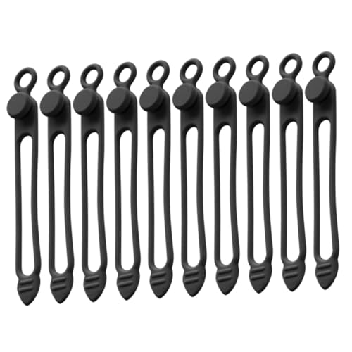 LIGIGWASH 10 Stück Teiliges Silikon Kabelbinder Flexibel Reißfest Kabel Organizer für Schreibtisch Kabelmanagement Kabelbinder Kabelumwickler für Kabel und Drahtfixierung von LIGIGWASH