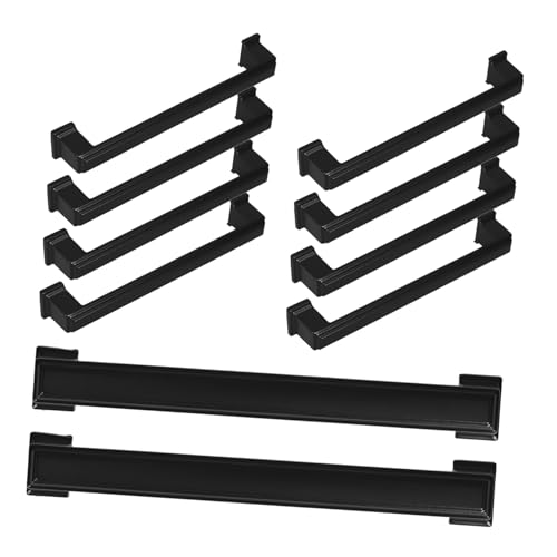 LIGIGWASH 10 Stück Vintage Möbelgriffe aus Massivem Aluminiumlegierung Retro Schwarze Küchenschubladen Griffe Robuste Kleiderschrank Zieher für Kommoden Schränke und Möbel Kratzfrei und von LIGIGWASH