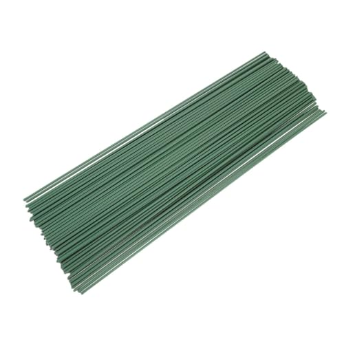 LIGIGWASH 100 Stück Grüner Blumendraht Floristendraht aus Robustem Eisen für Künstliche Blumenstiele DIY Basteldraht Blumenstängel zum Handwerken und Dekorieren bei Hochzeiten und Zuhause von LIGIGWASH