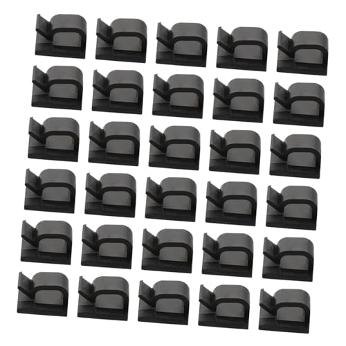 LIGIGWASH 100 Stück Selbstklebende Kabelclips R Förmig Kabelbefestigung Kabelmanagement Clips für Schreibtisch Netzwerkkabel USB Ladekabel Multifunktional und Rutschfest für Büro und von LIGIGWASH
