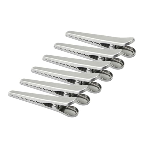 LIGIGWASH 12 Stück Teiliges Verschlussclips für Lebensmittelbeutel Langlebige Rostfreie Snack Sealing Clips zur Frischhaltung von Snacks Milchpulver Salz und Haferflocken im Haushalt von LIGIGWASH